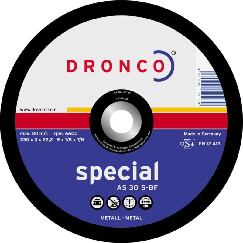 foto del prodotto as30s 350st 25 disco de corte metal as 30 s special metal, 350 x 3,5 mm dronco