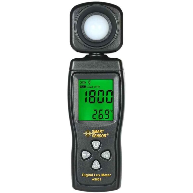 foto del prodotto as803 luxmetro digitale 1 200000 lux lumenmetro tester lux fc ad alta precisione