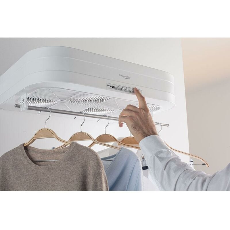 foto del prodotto asciugabiancheria asciugatrice per biancheria 2 x 25w sciugarella bianco