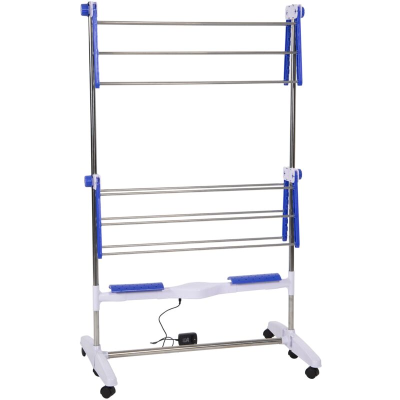 foto del prodotto asciugabiancheria stendibiancheria elettrico 24w asciugatrice per biancheria stendino con ruote