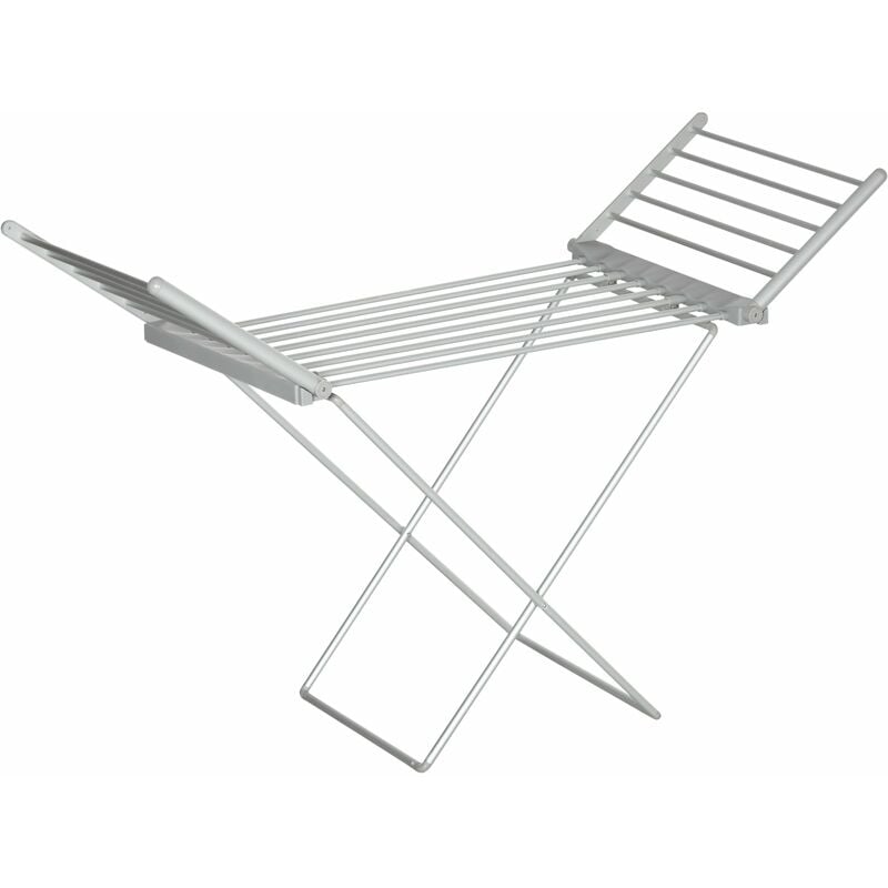 foto del prodotto asciugabiancheria stendino elettrico pieghevole 144x53x96 cm in lega di alluminio argento