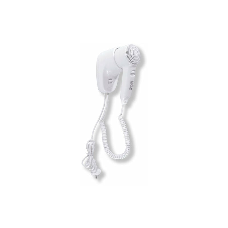 foto del prodotto asciugacapelli phon elettrico da parete a pistola in abs bianco mediclinics sc0010