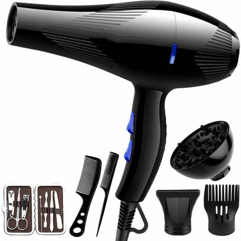 foto del prodotto asciugacapelli professionale, asciugacapelli far away salon, potente motore ca, supporto per asciugacapelli da 1000 w.