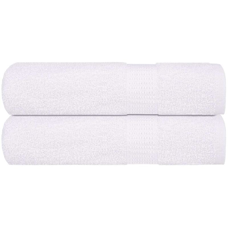 foto del prodotto asciugamani 2 pz bianchi 50x100 cm 360 g m 100 cotone vidaxl