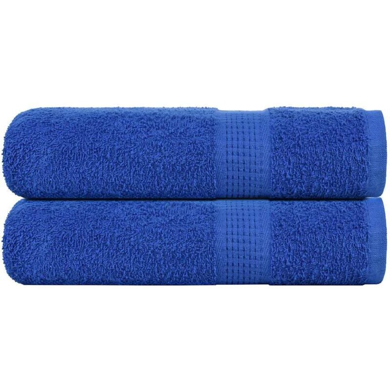 foto del prodotto asciugamani 2 pz blu 50x100 cm 360 g m 100 cotone vidaxl