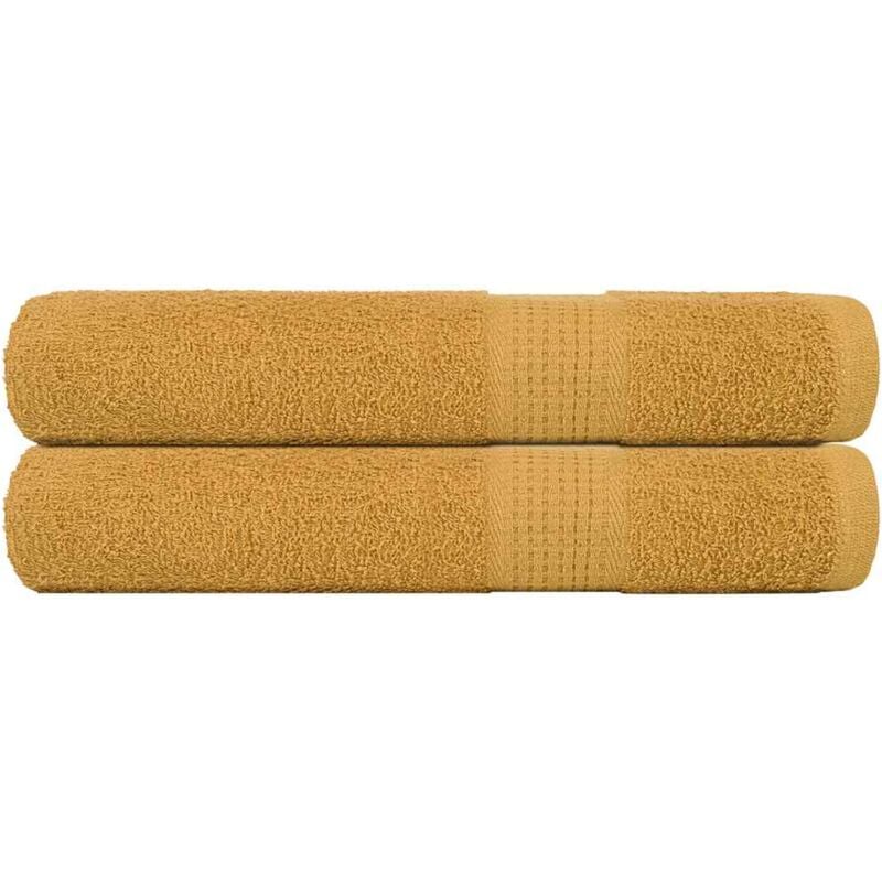 foto del prodotto asciugamani 2 pz oro 100x200 cm 360 g/m 100 cotone - vidaxl