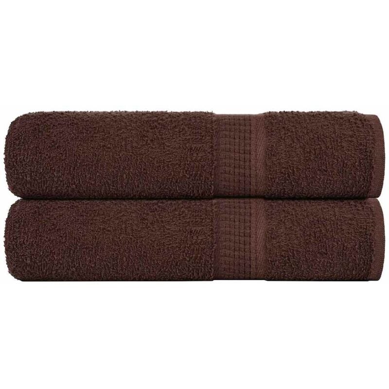 foto del prodotto asciugamani da bagno 2 pz marrone 100x150cm 360g/m 100 cotone - vidaxl