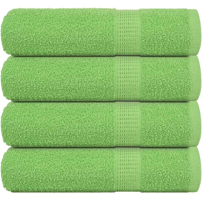 foto del prodotto asciugamani da bagno 4 pz verde mela 100x150 cm 360 g m cotone vidaxl