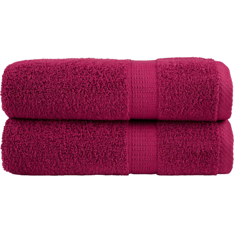 foto del prodotto asciugamani da bagno solund 2 pz bordeaux 100x150cm 600gsm vidaxl
