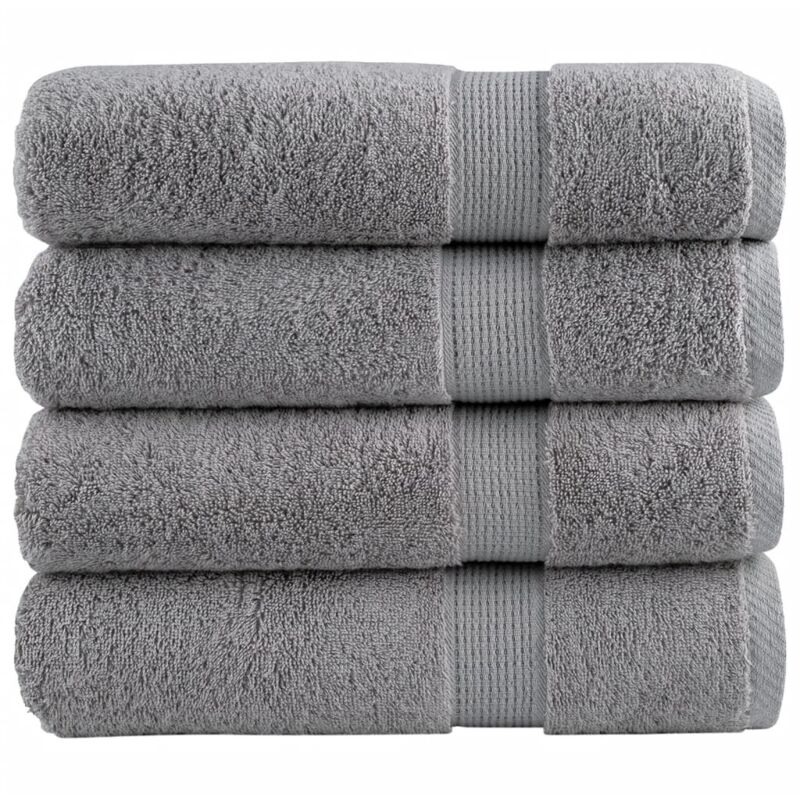 foto del prodotto asciugamani da bagno solund 4 pz grigi 100x150 cm 600gsm vidaxl