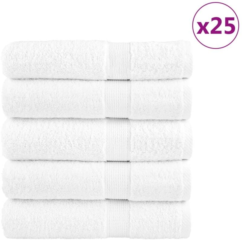 foto del prodotto asciugamani da doccia solund 25pz bianchi 70x140 cm 600gsm - vidaxl