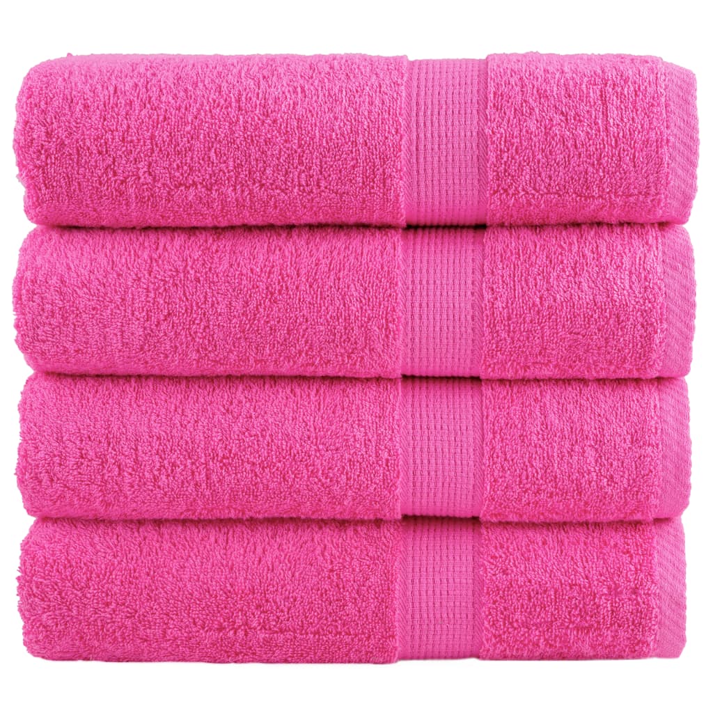 foto del prodotto asciugamani da doccia solund 4 pz rosa 70x140 cm 600 g m 