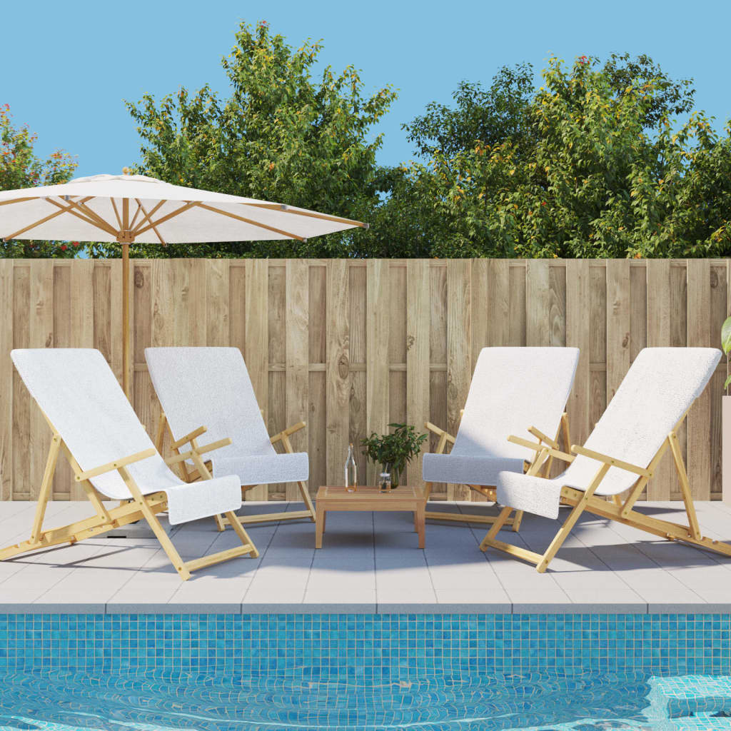 foto del prodotto asciugamani da spiaggia 4 pz bianchi 60x135 cm tessuto 400 gsm vidaxl