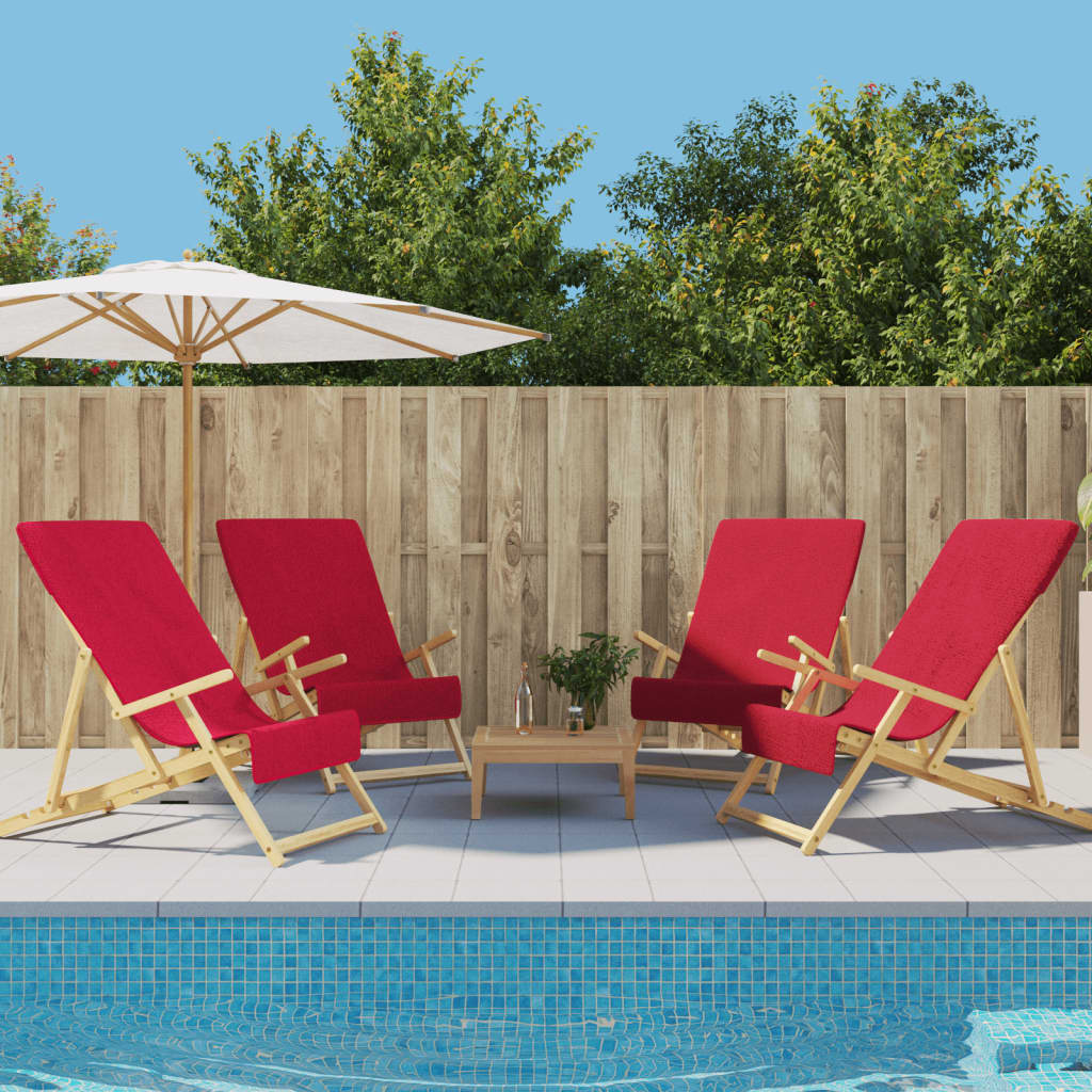 foto del prodotto asciugamani da spiaggia 4 pz borgogna 60x135 cm tessuto 400 gsmcod mxl 78699
