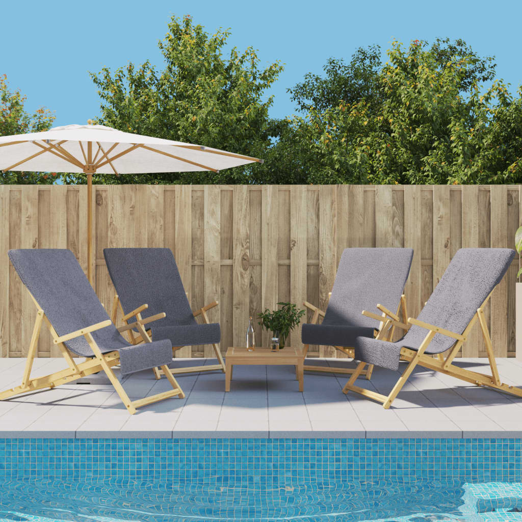 foto del prodotto asciugamani da spiaggia 4pz antracite 60x135 cm tessuto 400 gsmcod mxl 78665