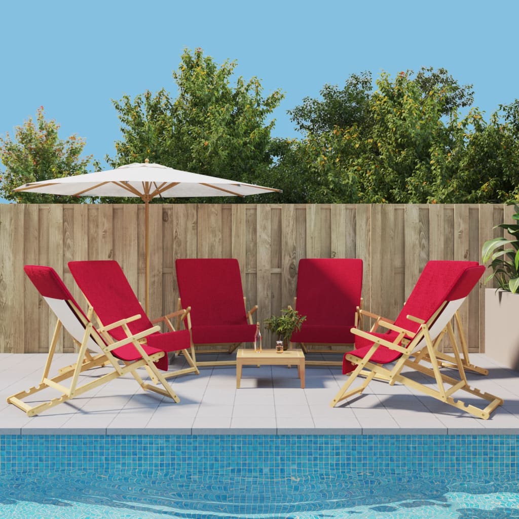 foto del prodotto asciugamani da spiaggia 6 pz borgogna 60x135 cm tessuto 400 gsmcod mxl 102612