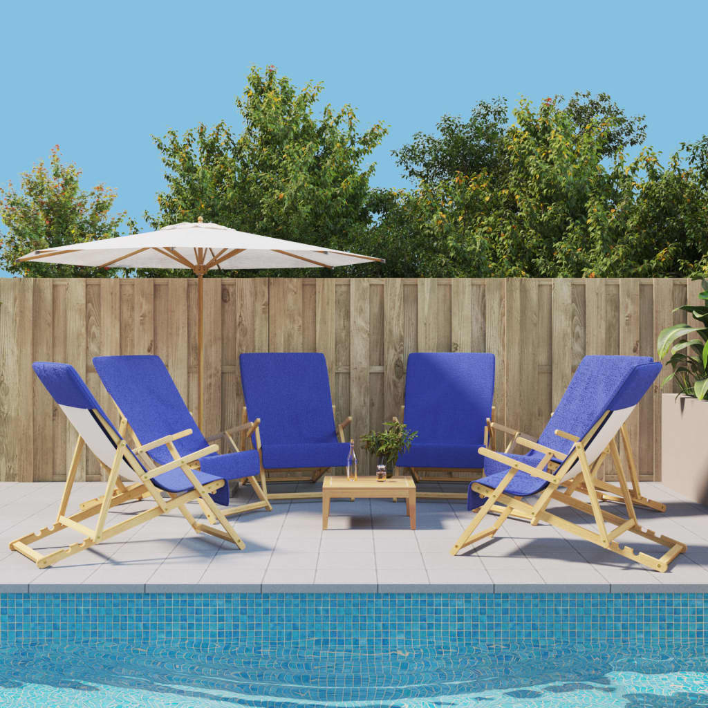 foto del prodotto asciugamani da spiaggia 6pz blu reale 60x135 cm tessuto 400 gsmcod mxl 126609
