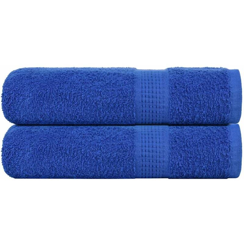foto del prodotto asciugamani doccia 2 pz blu 70x140 cm 360 g m 100 cotone vidaxl