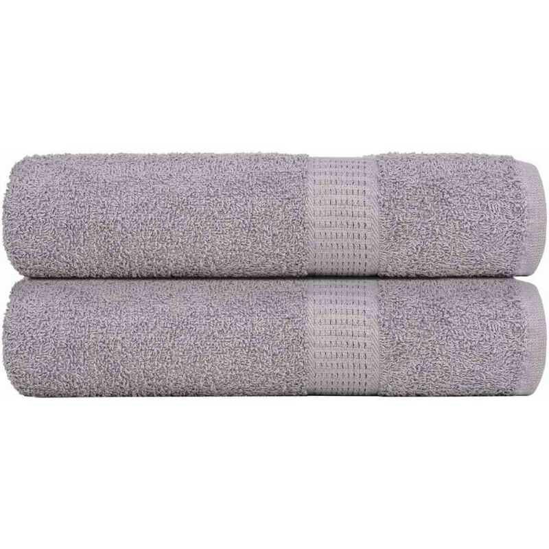foto del prodotto asciugamani doccia 2 pz grigio 70x140 cm 360 g m 100 cotone vidaxl