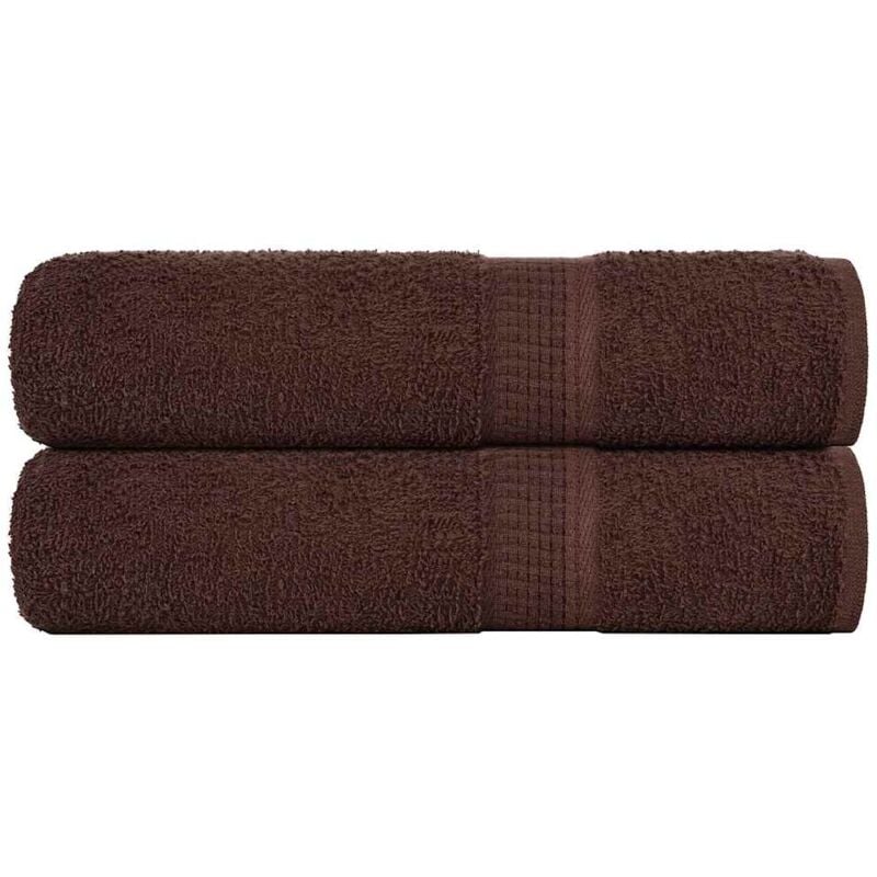 foto del prodotto asciugamani doccia 2 pz marrone 70x140 cm 360 g m 100 cotone vidaxl