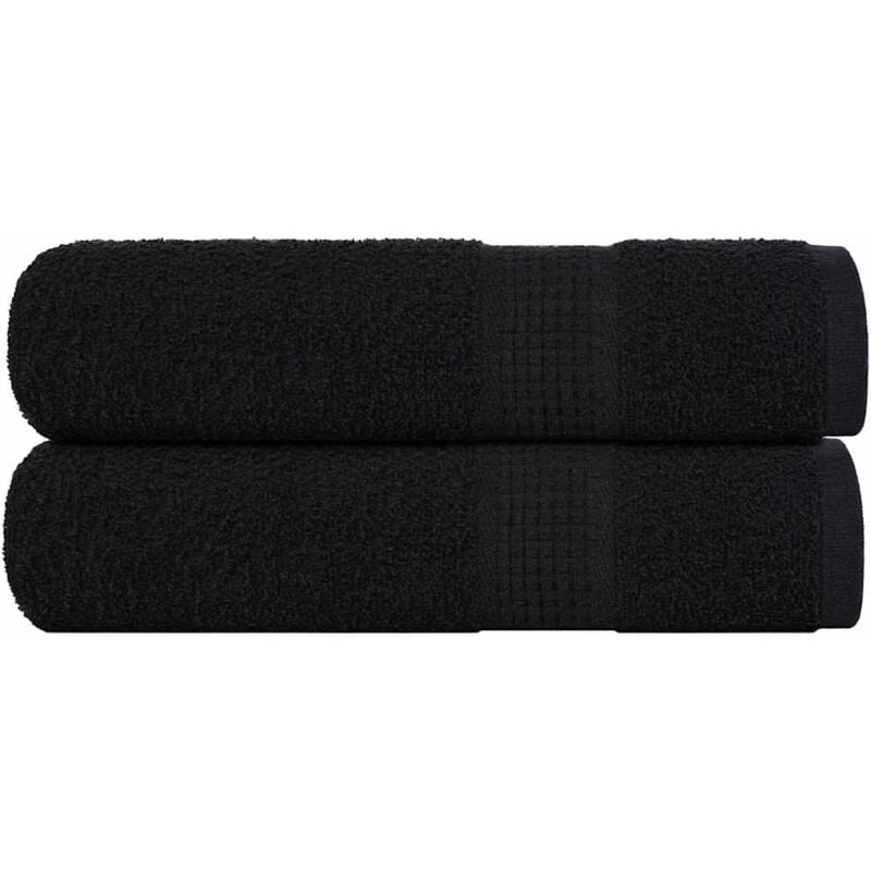 foto del prodotto asciugamani doccia 2 pz neri 70x140 cm 360 g m 100 cotone vidaxl