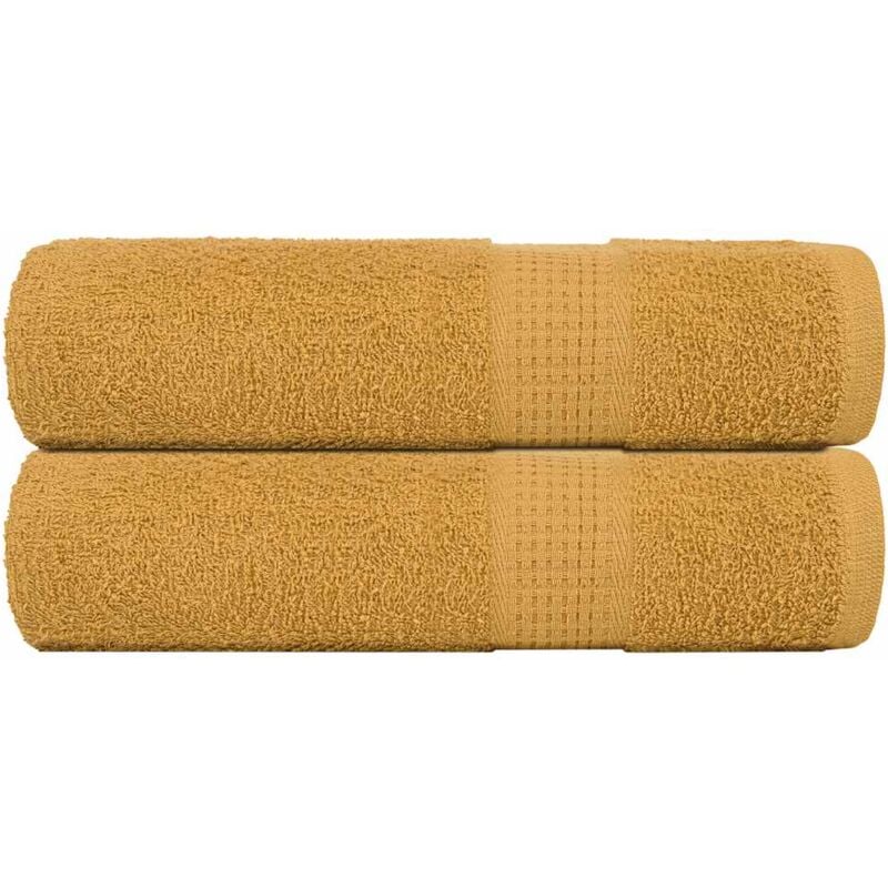 foto del prodotto asciugamani doccia 2 pz oro 70x140 cm 360 g/m 100 cotone - vidaxl