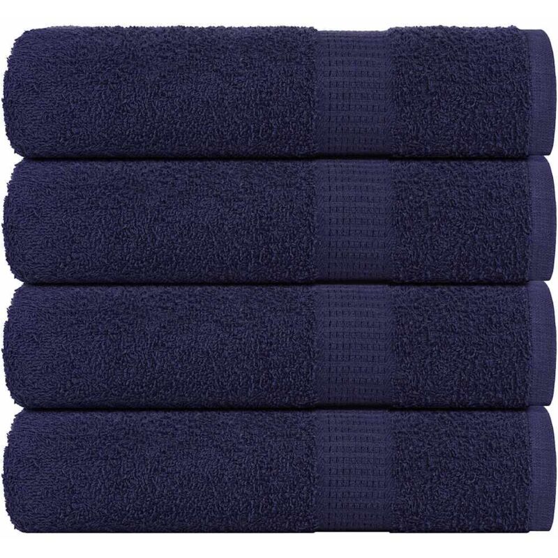 foto del prodotto asciugamani doccia 4 pz blu marino 70x140cm 360g m 100 cotone vidaxl