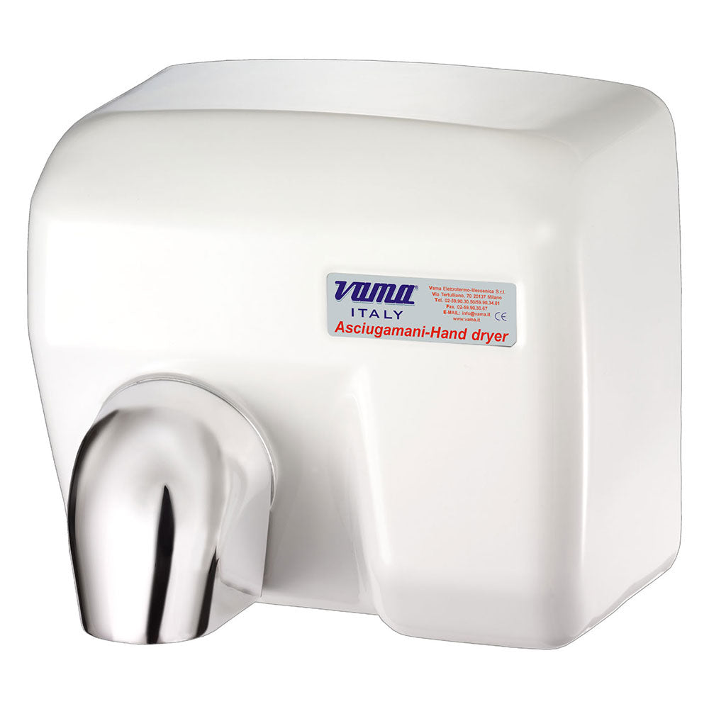 foto del prodotto asciugamani elettrico antivandalo con fotocellula 2400w vama ariel bf acciaio bianco