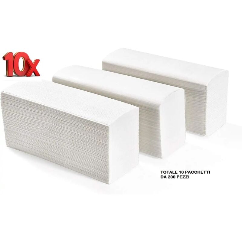 foto del prodotto asciugamani monouso piegati a v per dispenser 21 x 21 cm 10 pacchetti da 200pz