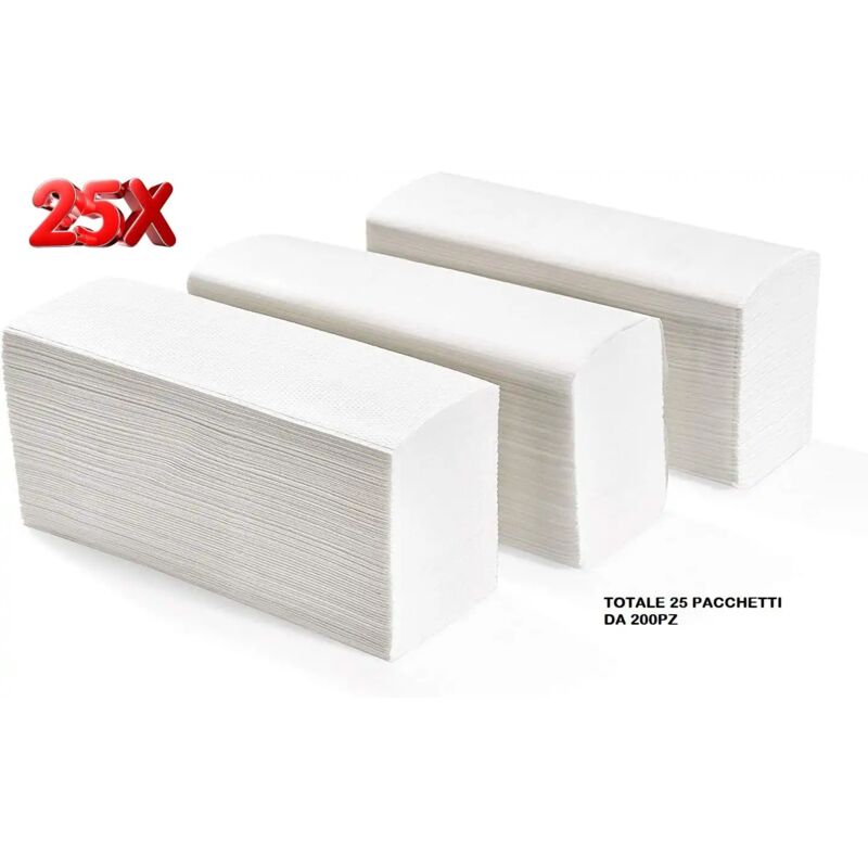 foto del prodotto asciugamani monouso piegati a v per dispenser 21 x 21 cm 25 pacchetti da 200pz