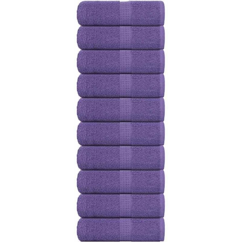 foto del prodotto asciugamani ospiti 10 pz viola 30x50 cm 360 g m 100 cotone vidaxl