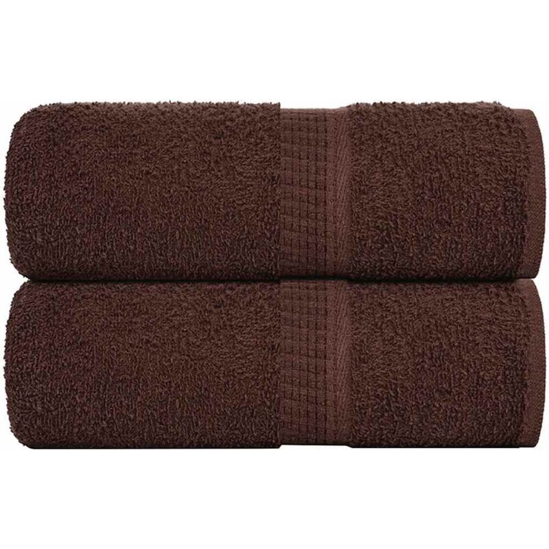 foto del prodotto asciugamani ospiti 2 pz marrone 30x50 cm 360 g m 100 cotone vidaxl