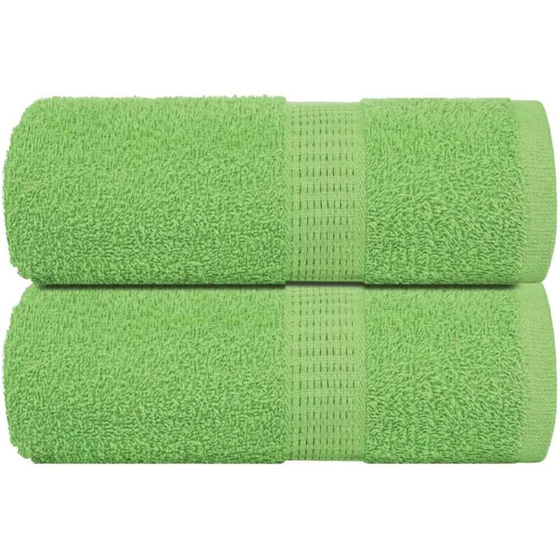 foto del prodotto asciugamani ospiti 2 pz verde mela 30x50 cm 360 g m cotone vidaxl