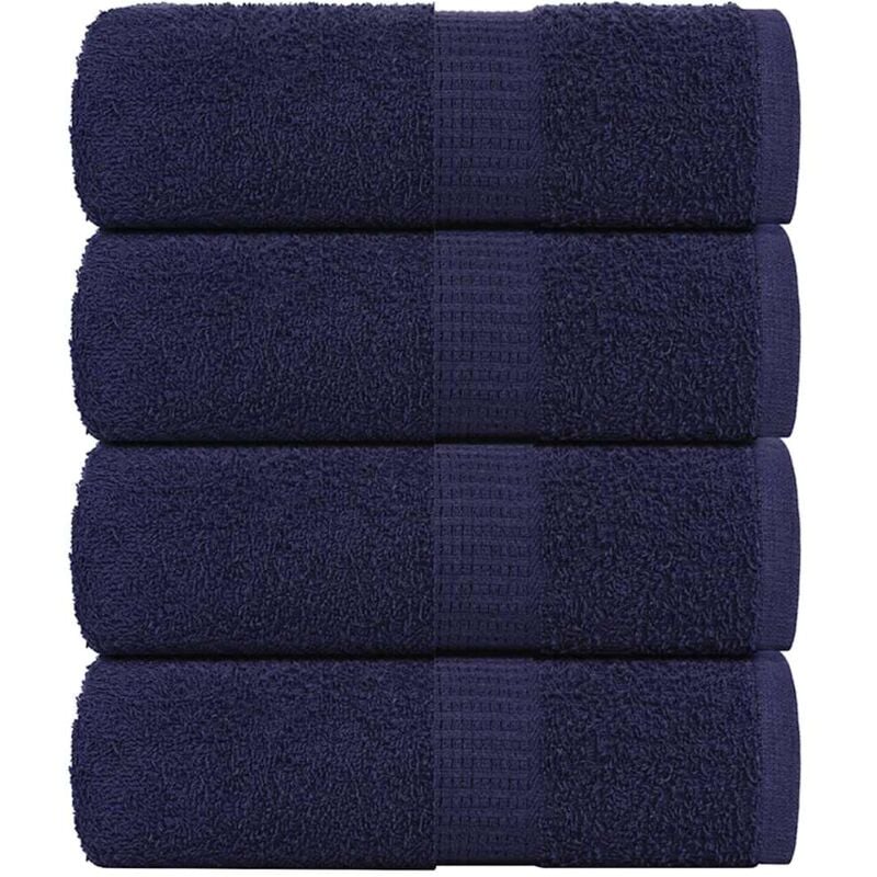 foto del prodotto asciugamani ospiti 4 pz blu marino 30x50cm 360 g m 100 cotone vidaxl