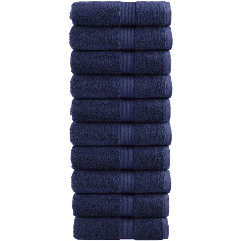 foto del prodotto asciugamani ospiti solund 10 pz blu navy 30x50 cm 600gsm vidaxl