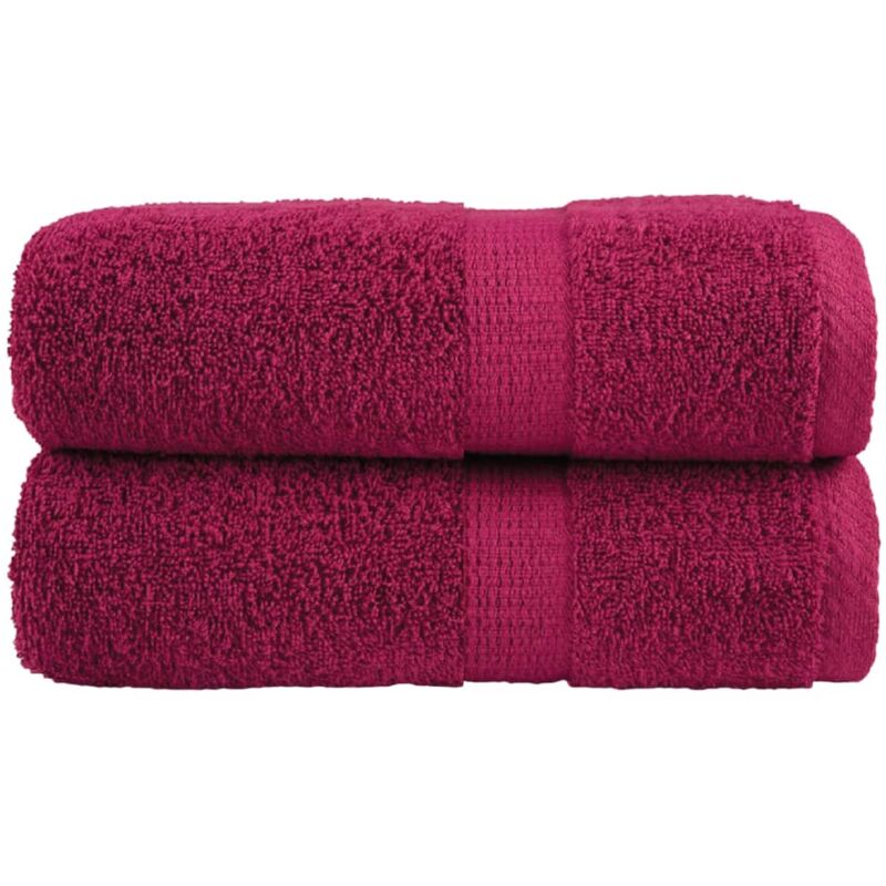 foto del prodotto asciugamani ospiti solund 2 pz bordeaux 30x50 cm 600gsm vidaxl