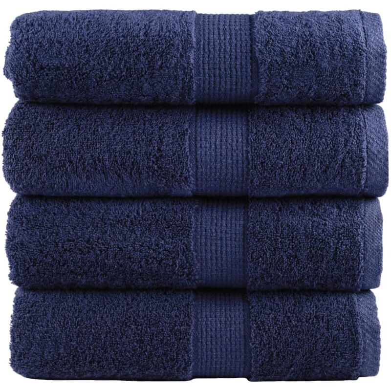 foto del prodotto asciugamani ospiti solund 4 pz blu navy 30x50 cm 600gsm vidaxl