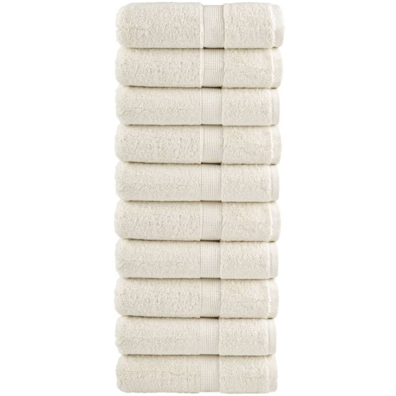 foto del prodotto asciugamani per ospiti solund 10 pz crema 30x50cm 600 g m vidaxl