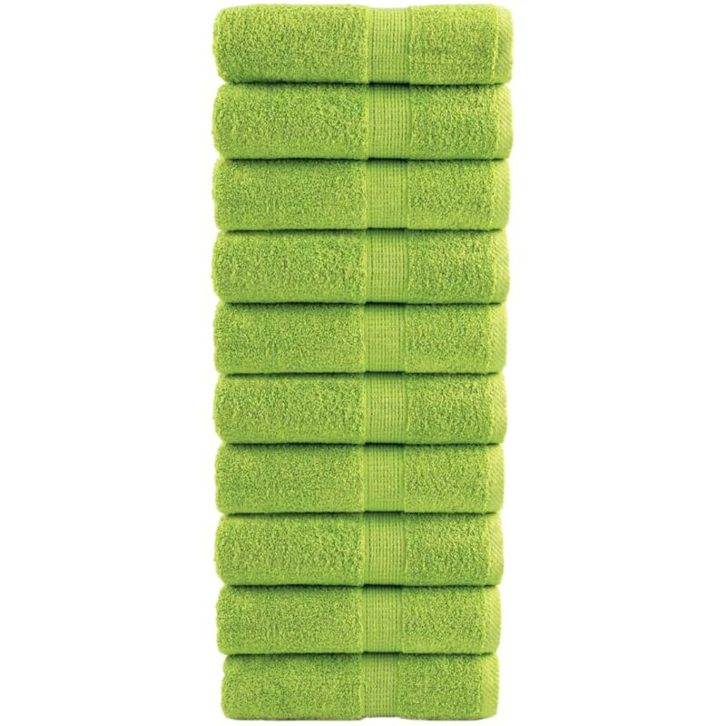 foto del prodotto asciugamani per ospiti solund 10 pz verdi 30x50cm 600 g m vidaxl