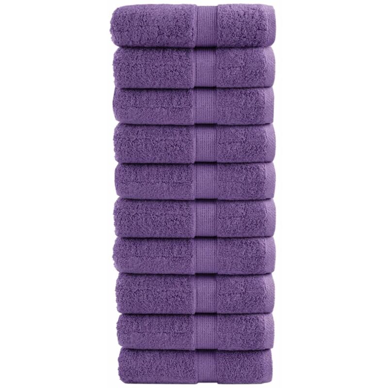 foto del prodotto asciugamani per ospiti solund 10 pz viola 30x50cm 600 g/m - vidaxl