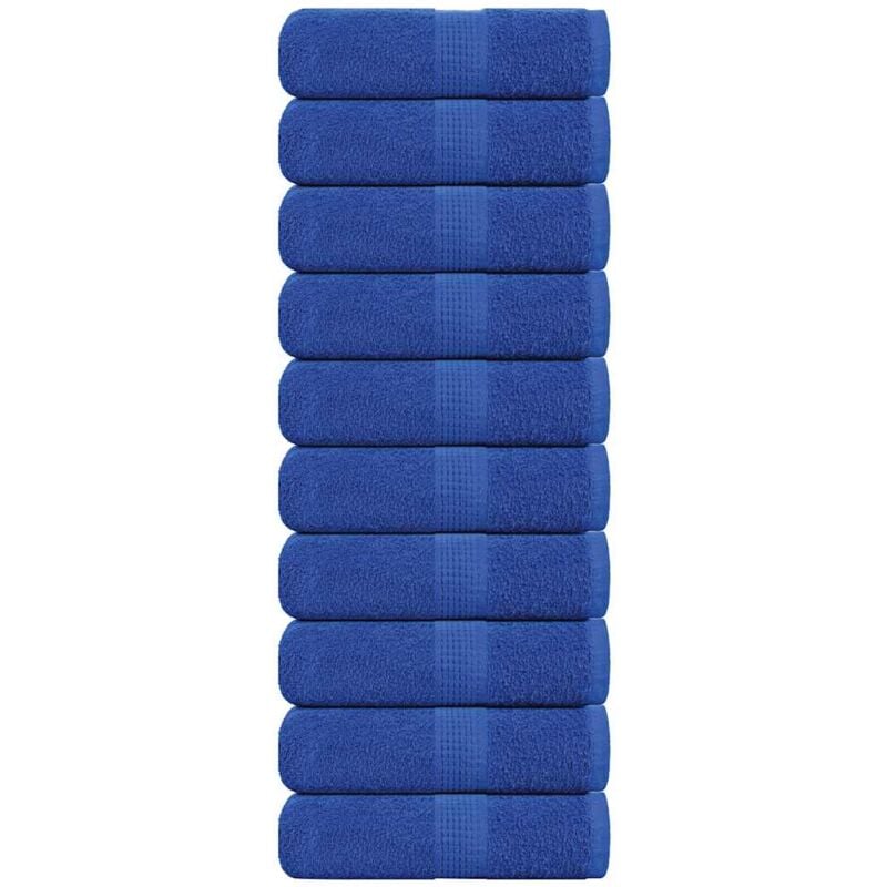 foto del prodotto asciugamani per sapone 10 pz blu 30x30 cm 360 g m 100 cotone vidaxl