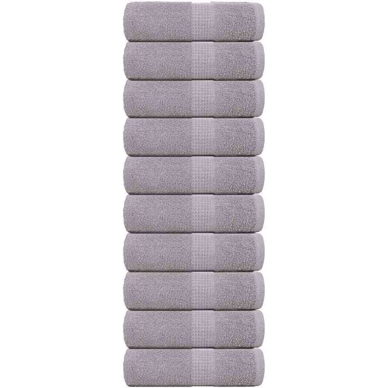 foto del prodotto asciugamani per sapone 10 pz grigio 30x30cm 360g m 100 cotone vidaxl