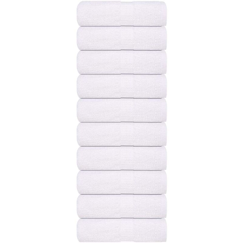 immagine 0 del prodotto asciugamani per sapone 10pz bianco 30x30cm 360 g m 100 cotone vidaxl
