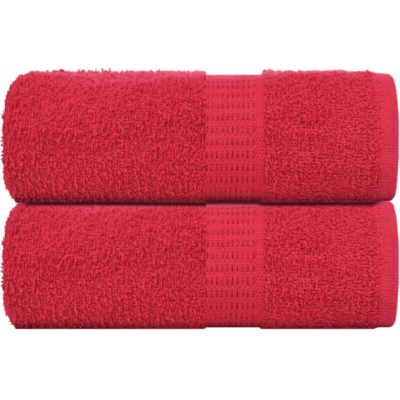 foto del prodotto asciugamani per sapone 2 pz rossi 30x30 cm 360 g m 100 cotone - vidaxl