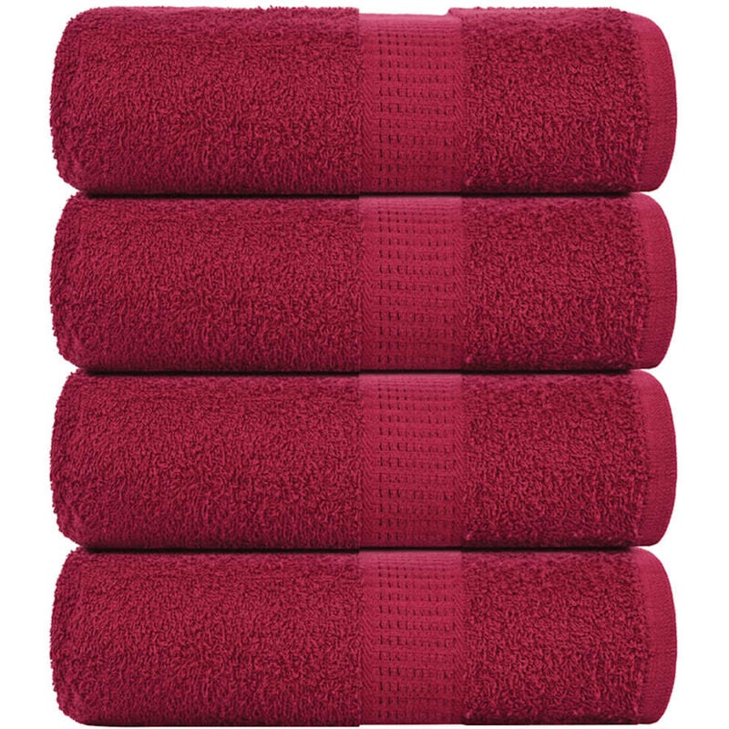 foto del prodotto asciugamani per sapone 4 pz bordò 30x30 cm 360 g m 100 cotone - vidaxl