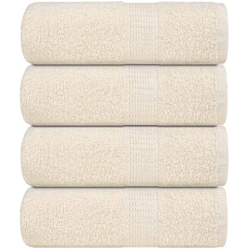 foto del prodotto asciugamani per sapone 4 pz crema 30x30 cm 360 g m 100 cotone - vidaxl