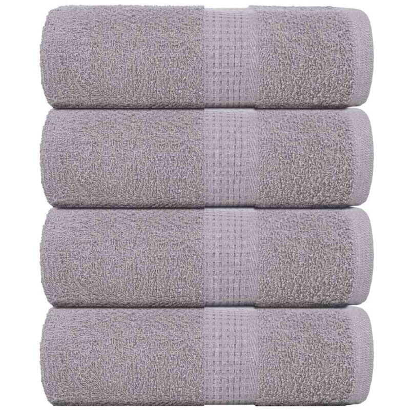 foto del prodotto asciugamani per sapone 4 pz grigio 30x30cm 360g m 100 cotone vidaxl