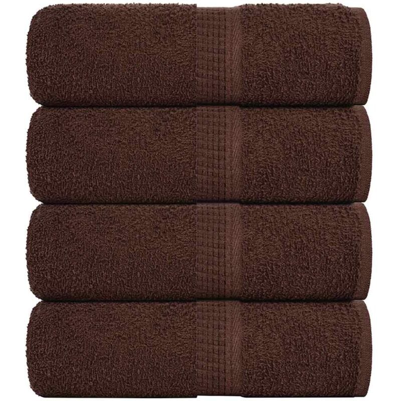 foto del prodotto asciugamani per sapone 4 pz marrone 30x30cm 360g m 100 cotone - vidaxl