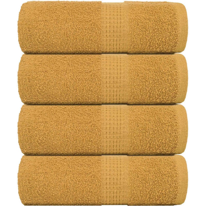 foto del prodotto asciugamani per sapone 4 pz oro 30x30 cm 360 g m 100 cotone - vidaxl