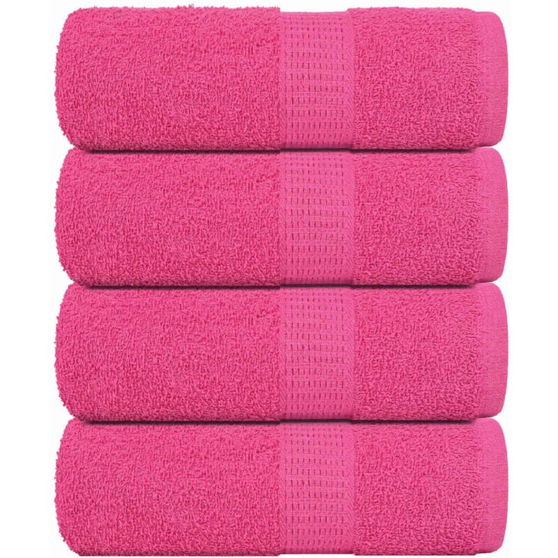foto del prodotto asciugamani per sapone 4 pz rosa 30x30 cm 360 g m 100 cotone vidaxl